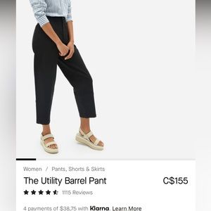 Everlane utility barrel pant